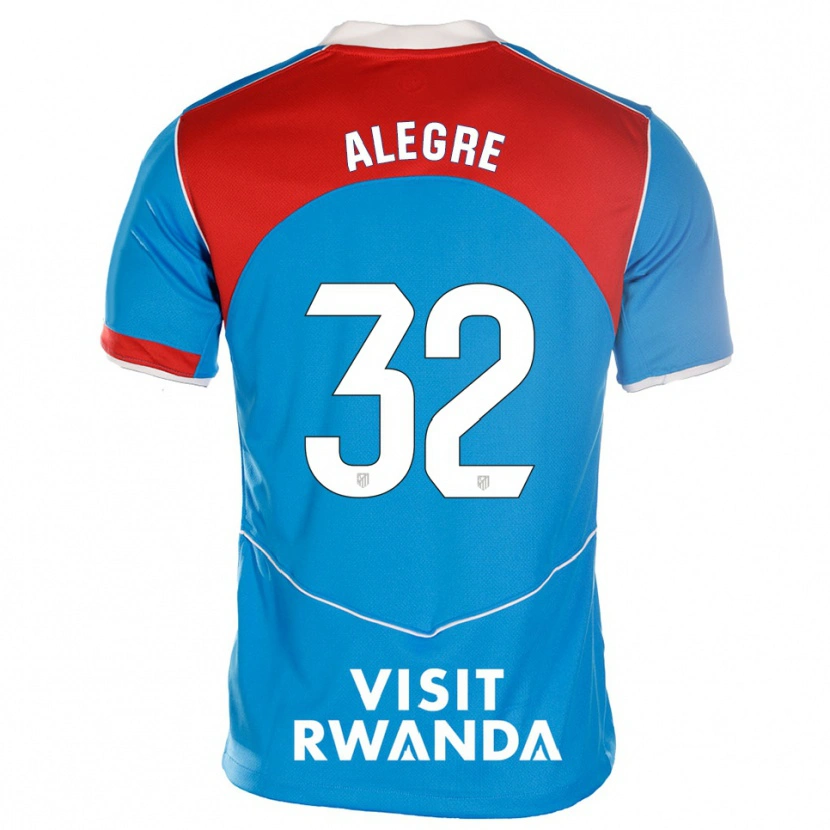 Danxen Bambino Maglia Juan Alegre #32 Blu Bianco Kit Gara Third 2025/26 Maglietta