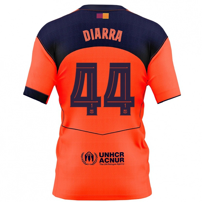Danxen Bambino Maglia Ibrahim Diarra #44 Arancione Blu Scuro Kit Gara Third 2025/26 Maglietta