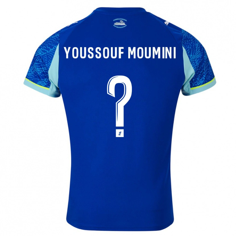 Danxen Bambino Maglia Yakine Youssouf Moumini #0 Azzurro Bianco Kit Gara Third 2025/26 Maglietta