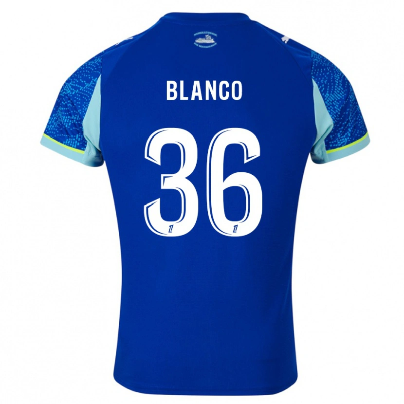 Danxen Bambino Maglia Rubén Blanco #36 Azzurro Bianco Kit Gara Third 2025/26 Maglietta