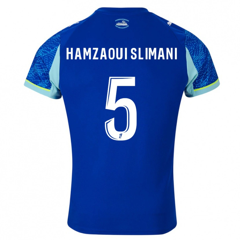Danxen Bambino Maglia Hilan Hamzaoui Slimani #5 Azzurro Bianco Kit Gara Third 2025/26 Maglietta