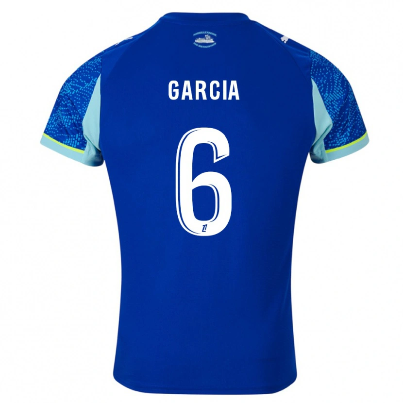 Danxen Bambino Maglia Ulisses Garcia #6 Azzurro Bianco Kit Gara Third 2025/26 Maglietta