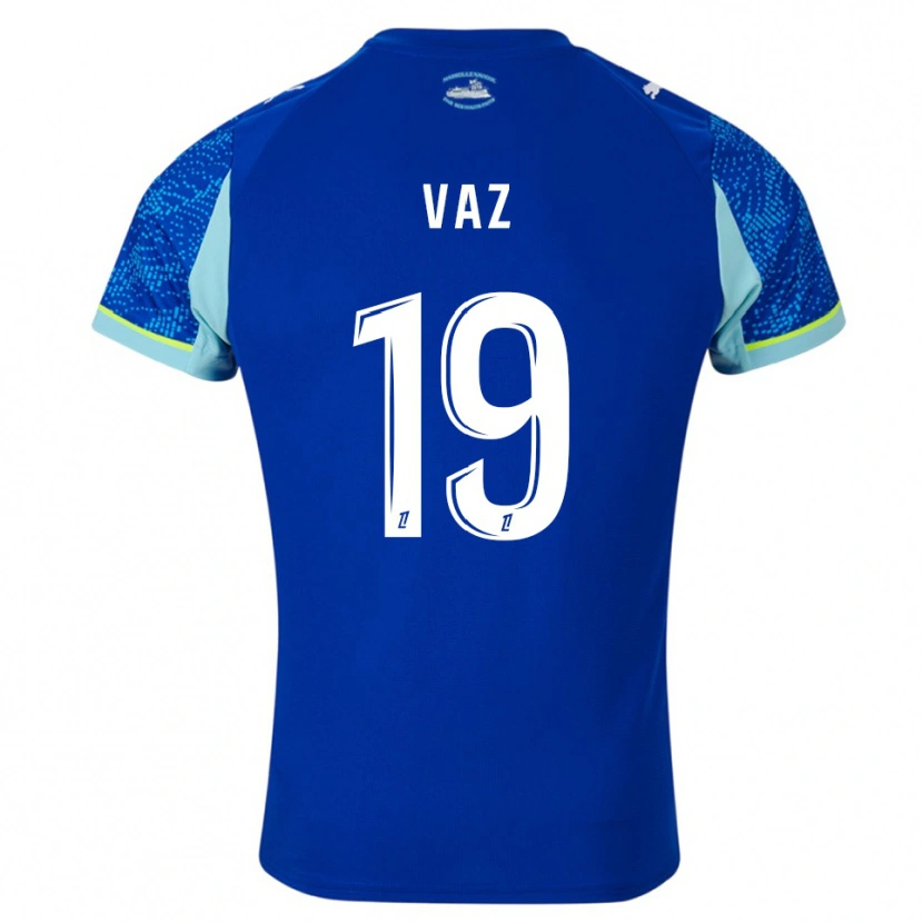 Danxen Bambino Maglia Robinio Vaz #19 Azzurro Bianco Kit Gara Third 2025/26 Maglietta