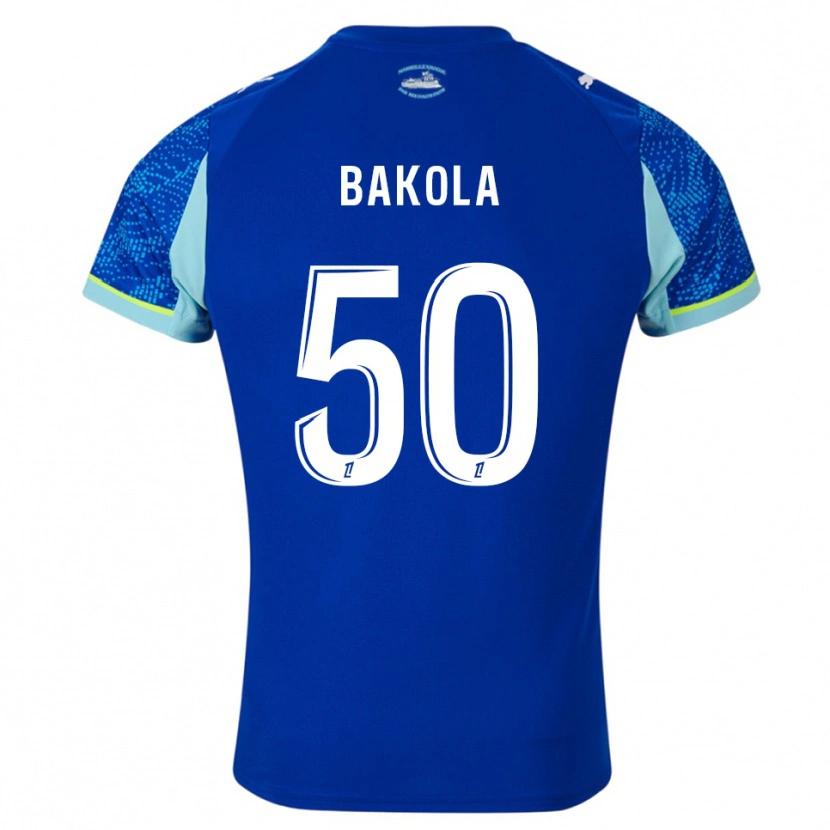 Danxen Bambino Maglia Darryl Bakola #50 Azzurro Bianco Kit Gara Third 2025/26 Maglietta