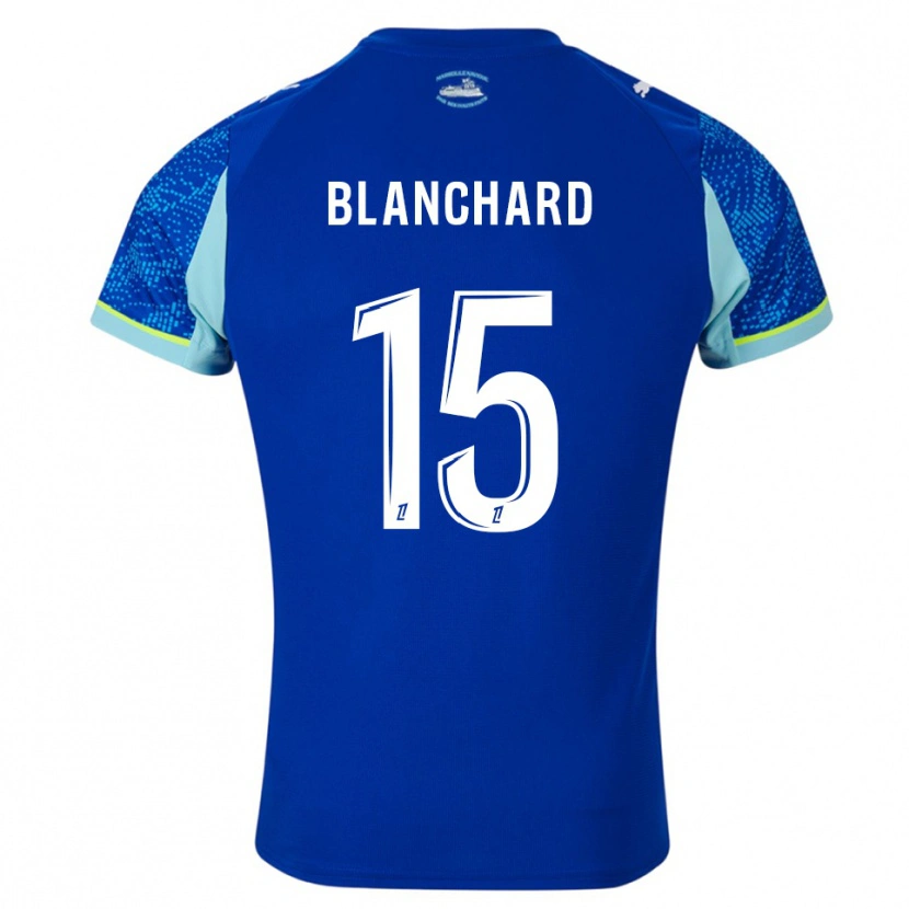 Danxen Bambino Maglia Ninon Blanchard #15 Azzurro Bianco Kit Gara Third 2025/26 Maglietta
