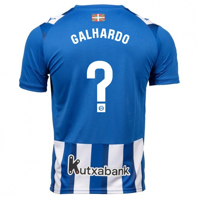 Danxen Uomo Maglia Tiago Galhardo #0 Blu Bianco Kit Gara Home 2025/26 Maglietta