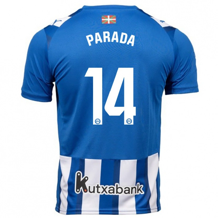 Danxen Uomo Maglia Victor Parada #14 Blu Bianco Kit Gara Home 2025/26 Maglietta