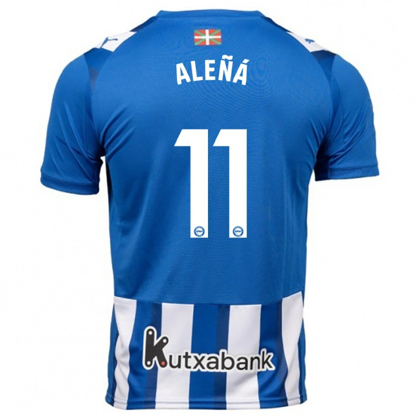 Danxen Uomo Maglia Carles Aleñá #11 Blu Bianco Kit Gara Home 2025/26 Maglietta