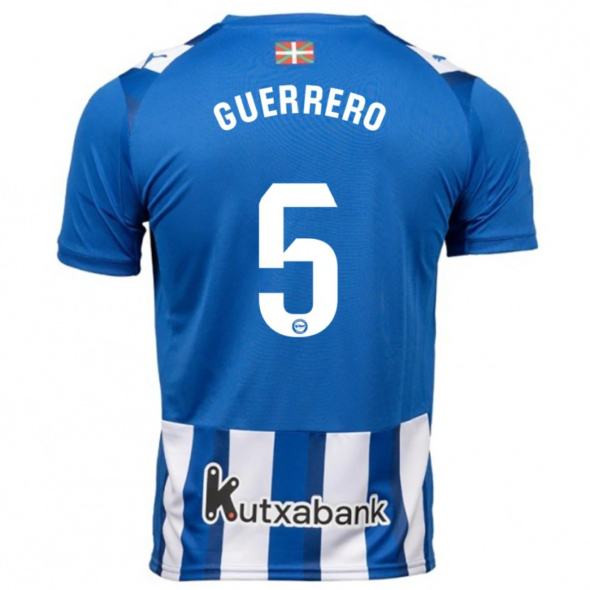 Danxen Uomo Maglia Ángel Guerrero #5 Blu Bianco Kit Gara Home 2025/26 Maglietta