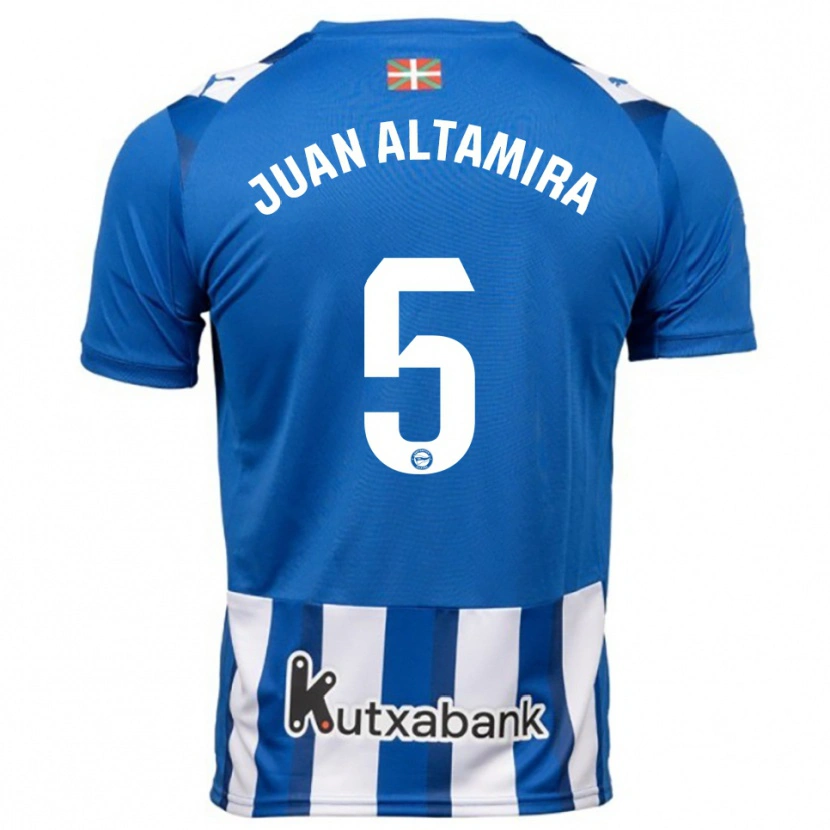 Danxen Uomo Maglia Ines Juan Altamira #5 Blu Bianco Kit Gara Home 2025/26 Maglietta