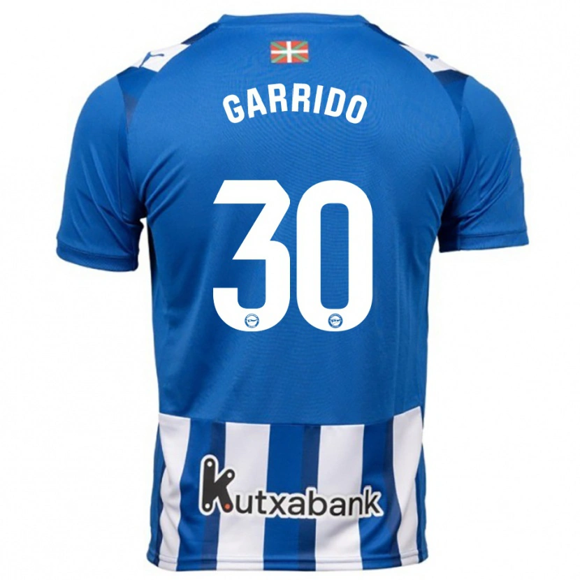 Danxen Uomo Maglia Iván Garrido #30 Blu Bianco Kit Gara Home 2025/26 Maglietta