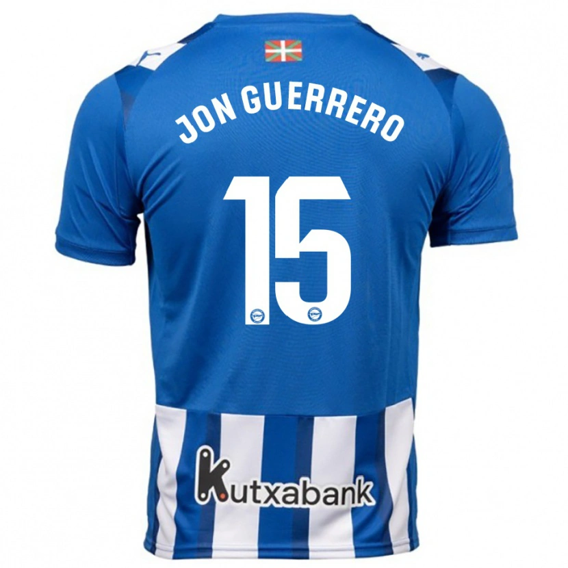 Danxen Uomo Maglia Julen Jon Guerrero #15 Blu Bianco Kit Gara Home 2025/26 Maglietta