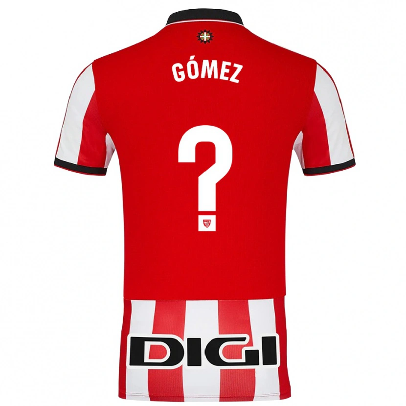 Danxen Uomo Maglia Xabi Gómez #0 Rosso Bianco Kit Gara Home 2025/26 Maglietta