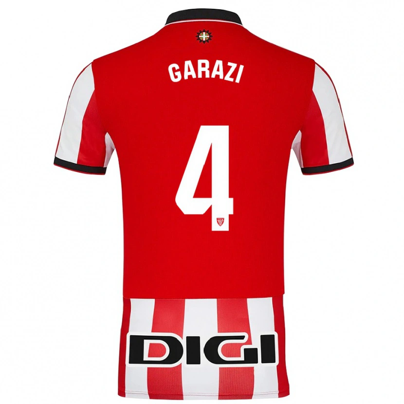 Danxen Uomo Maglia Garazi #4 Rosso Bianco Kit Gara Home 2025/26 Maglietta
