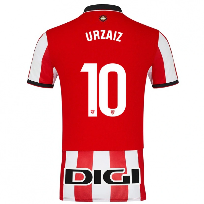 Danxen Uomo Maglia Unax Urzaiz #10 Rosso Bianco Kit Gara Home 2025/26 Maglietta