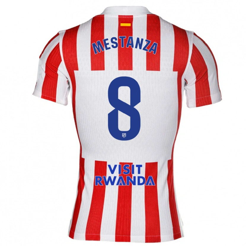 Danxen Uomo Maglia Alejandro Mestanza #8 Rosso Bianco Kit Gara Home 2025/26 Maglietta