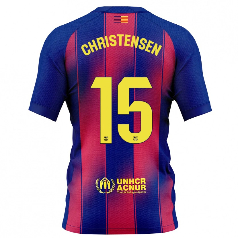 Danxen Uomo Maglia Andreas Christensen #15 Blu Rosso Kit Gara Home 2025/26 Maglietta