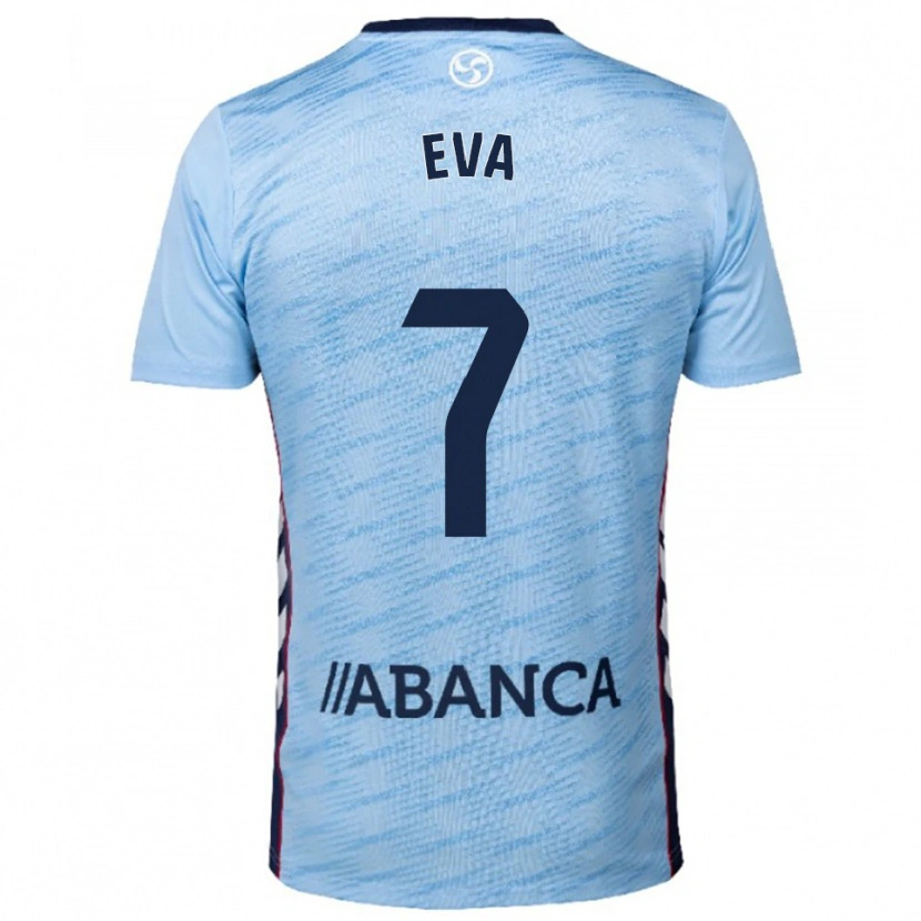 Danxen Uomo Maglia Eva López #7 Azzurro Rosso Kit Gara Home 2025/26 Maglietta