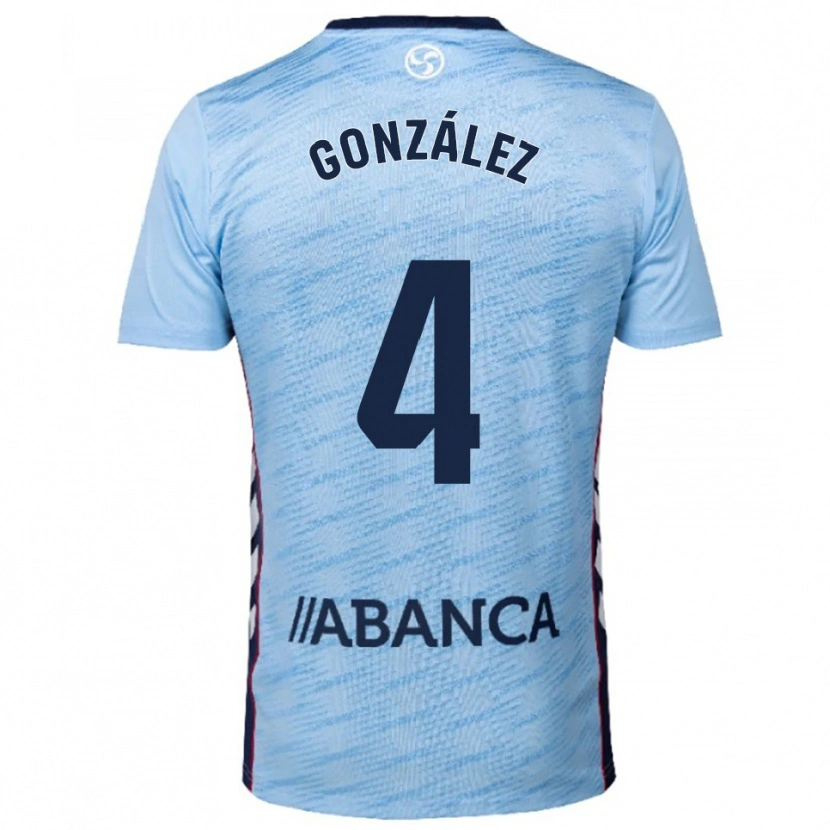 Danxen Uomo Maglia Paula González #4 Azzurro Rosso Kit Gara Home 2025/26 Maglietta