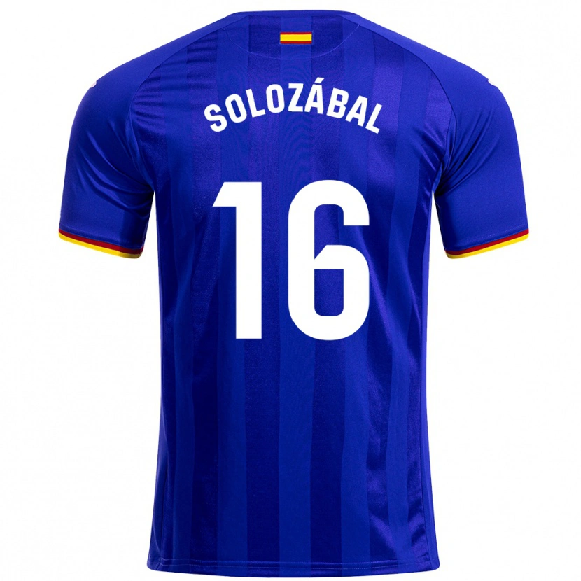 Danxen Uomo Maglia Hugo Solozábal #16 Blu Rosso Giallo Kit Gara Home 2025/26 Maglietta