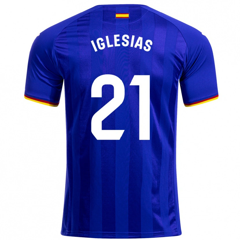 Danxen Uomo Maglia Juan Iglesias #21 Blu Rosso Giallo Kit Gara Home 2025/26 Maglietta