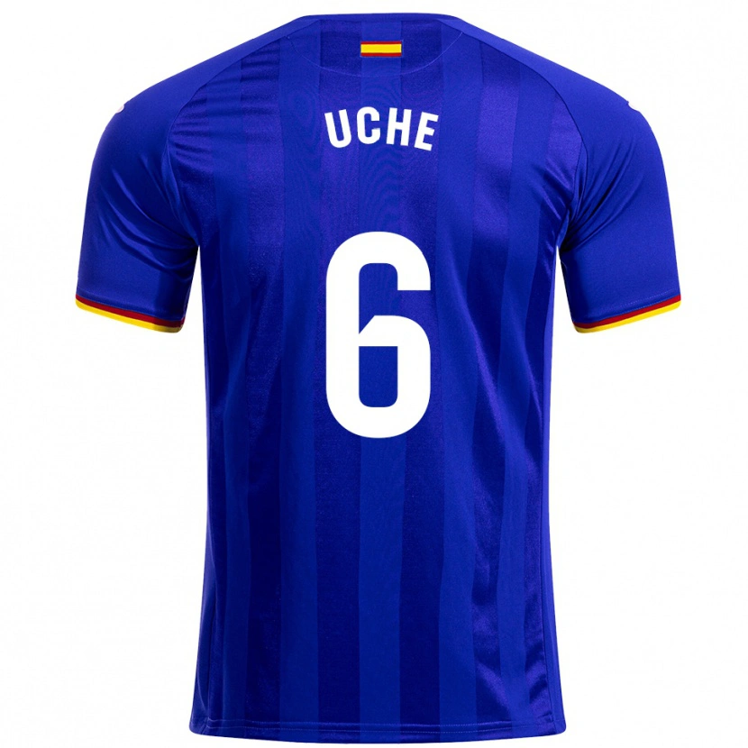 Danxen Uomo Maglia Christantus Uche #6 Blu Rosso Giallo Kit Gara Home 2025/26 Maglietta