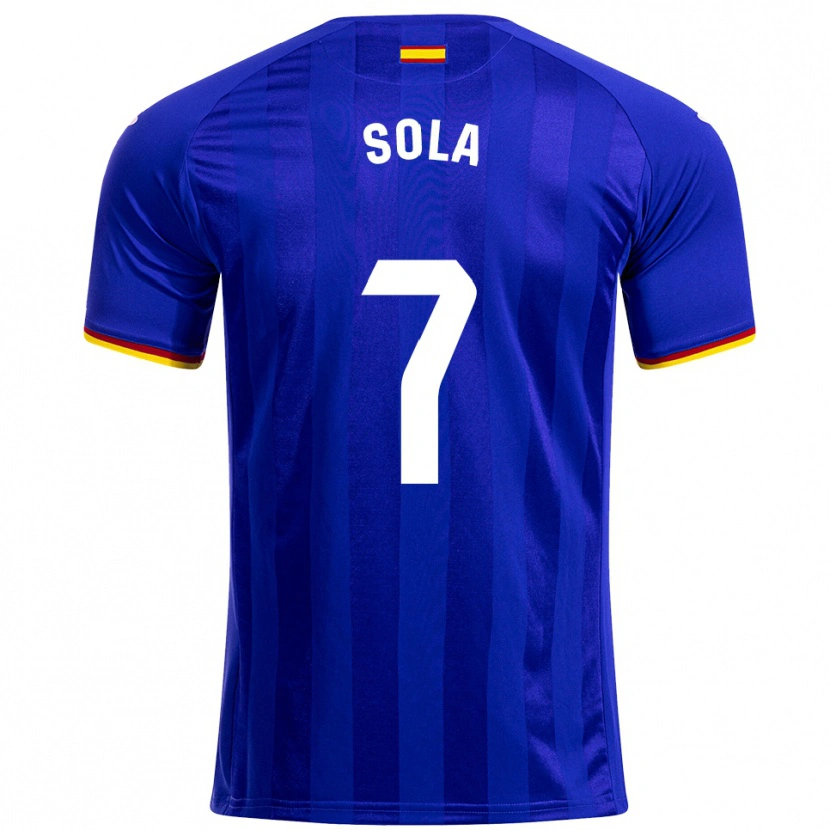Danxen Uomo Maglia Álex Sola #7 Blu Rosso Giallo Kit Gara Home 2025/26 Maglietta