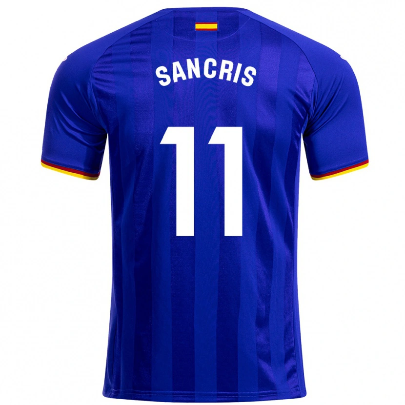 Danxen Uomo Maglia Álex Sancris #11 Blu Rosso Giallo Kit Gara Home 2025/26 Maglietta