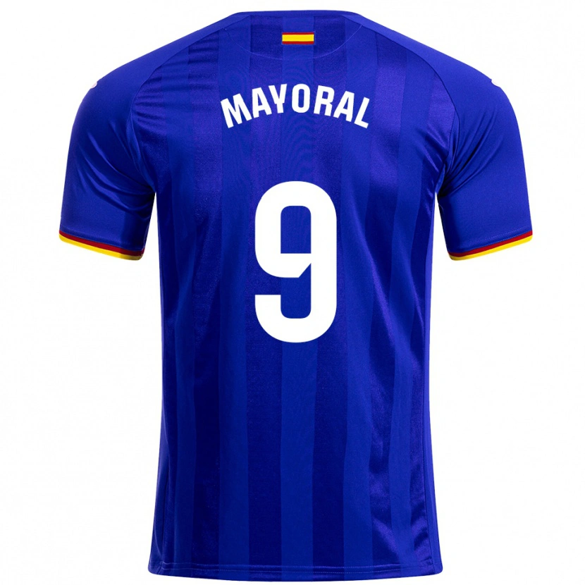 Danxen Uomo Maglia Borja Mayoral #9 Blu Rosso Giallo Kit Gara Home 2025/26 Maglietta
