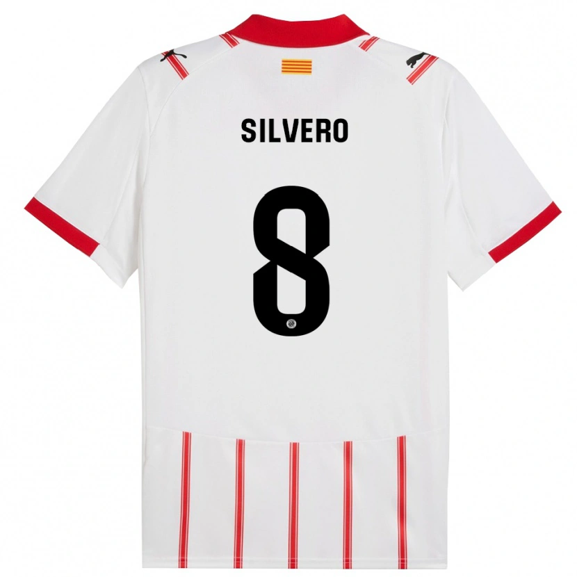 Danxen Uomo Maglia Pol Silvero #8 Bianco Rosso Kit Gara Home 2025/26 Maglietta
