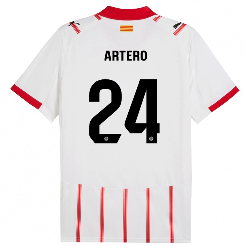 Danxen Uomo Maglia Ricard Artero #24 Bianco Rosso Kit Gara Home 2025/26 Maglietta