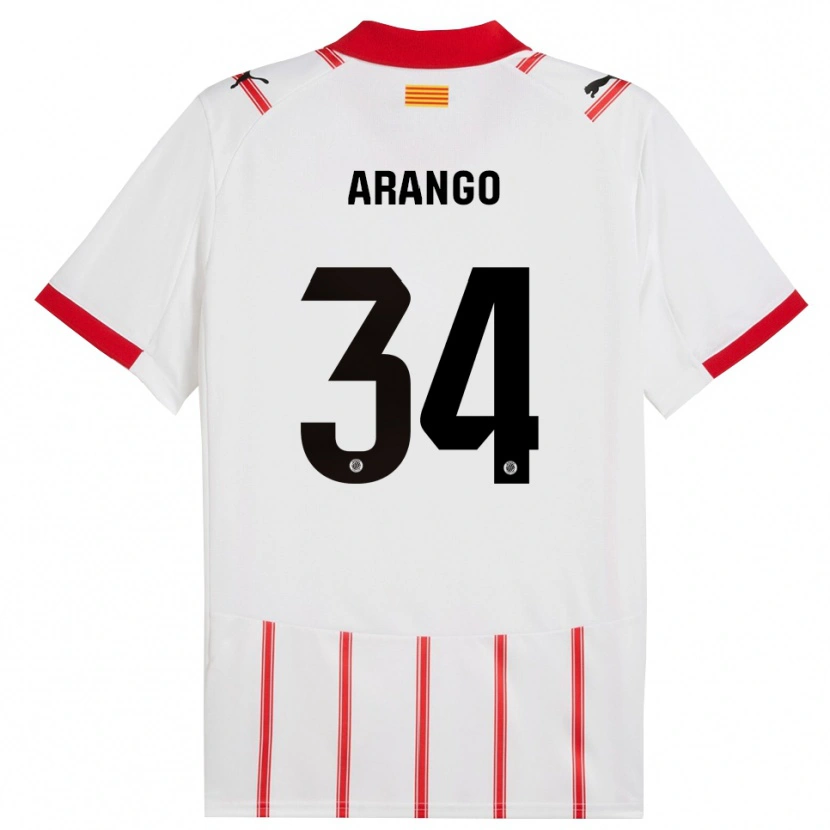 Danxen Uomo Maglia Juan Arango #34 Bianco Rosso Kit Gara Home 2025/26 Maglietta