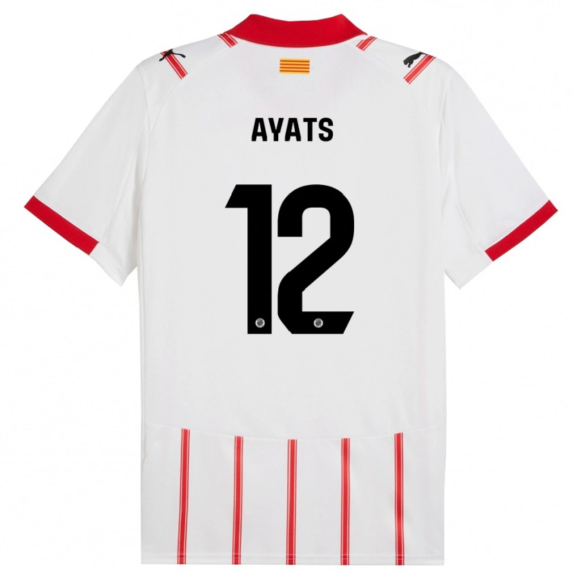 Danxen Uomo Maglia Mònica Ayats #12 Bianco Rosso Kit Gara Home 2025/26 Maglietta