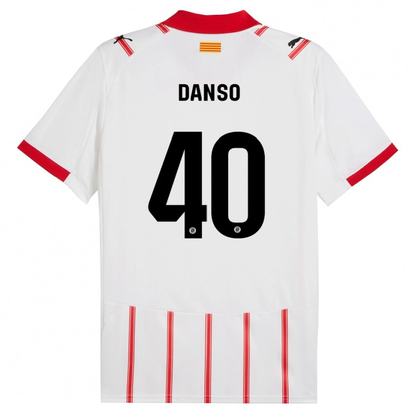 Danxen Uomo Maglia Jordi Danso #40 Bianco Rosso Kit Gara Home 2025/26 Maglietta