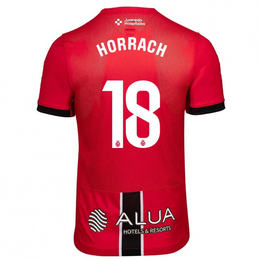 Danxen Uomo Maglia Barto Horrach #18 Rosso Nero Kit Gara Home 2025/26 Maglietta