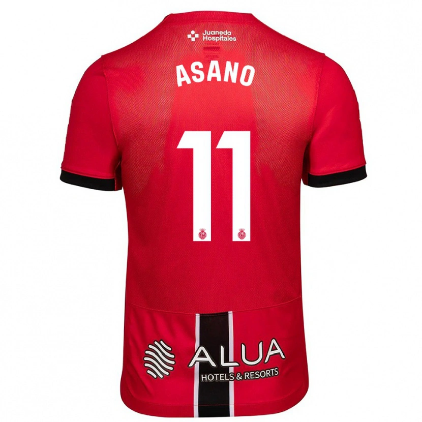 Danxen Uomo Maglia Takuma Asano #11 Rosso Nero Kit Gara Home 2025/26 Maglietta
