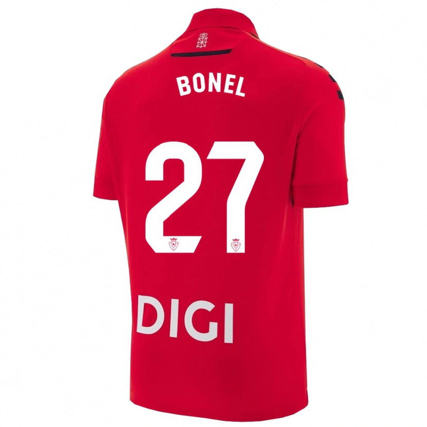Danxen Uomo Maglia Aimar Bonel #27 Rosso Nero Kit Gara Home 2025/26 Maglietta