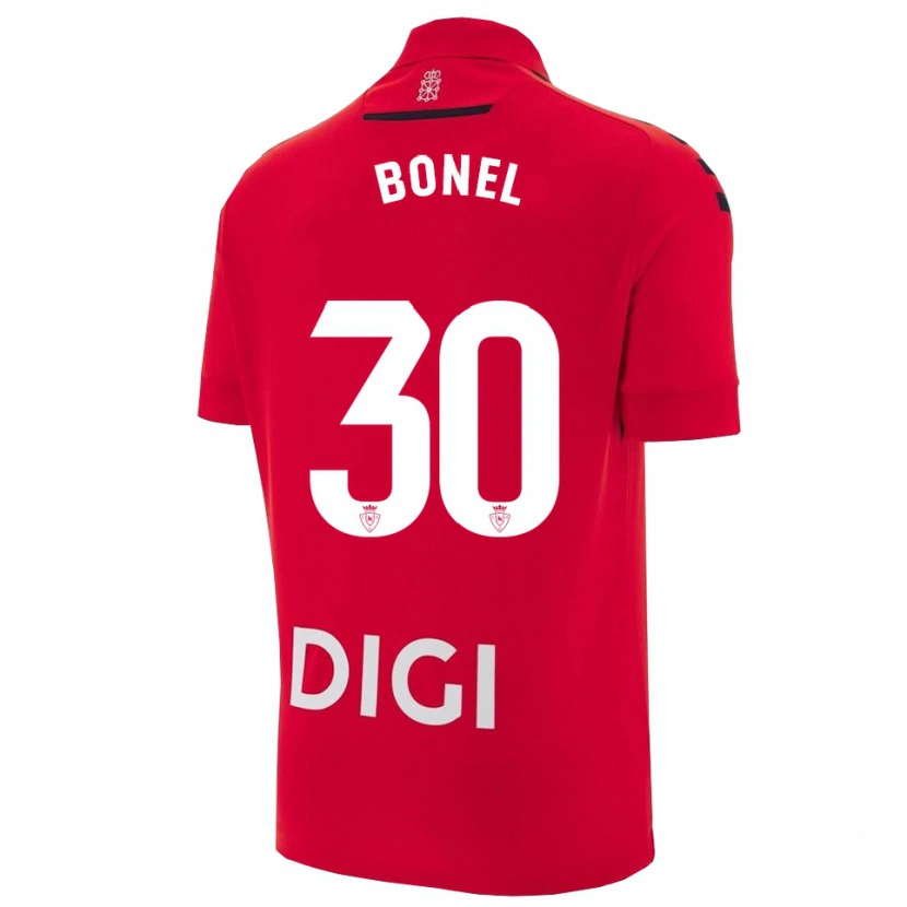 Danxen Uomo Maglia Asier Bonel #30 Rosso Nero Kit Gara Home 2025/26 Maglietta