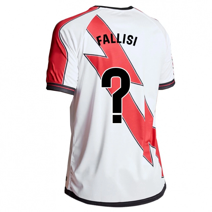 Danxen Uomo Maglia Alessandro Fallisi #0 Bianco Rosso Kit Gara Home 2025/26 Maglietta