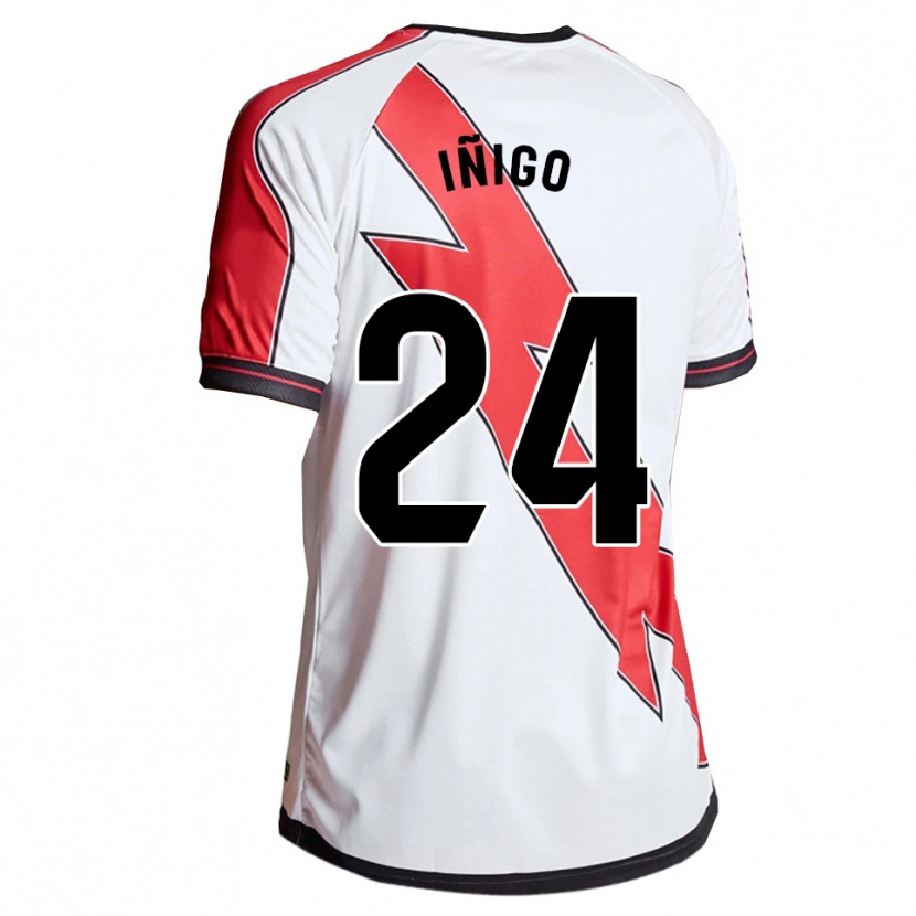 Danxen Uomo Maglia Iván Iñigo #24 Bianco Rosso Kit Gara Home 2025/26 Maglietta