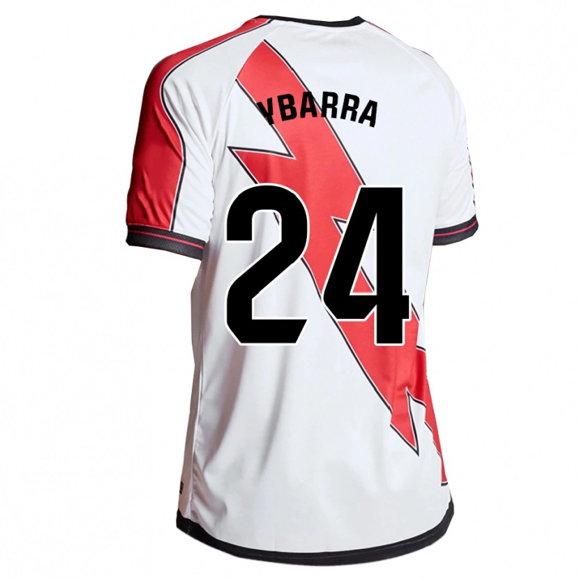 Danxen Uomo Maglia Juan Ybarra #24 Bianco Rosso Kit Gara Home 2025/26 Maglietta
