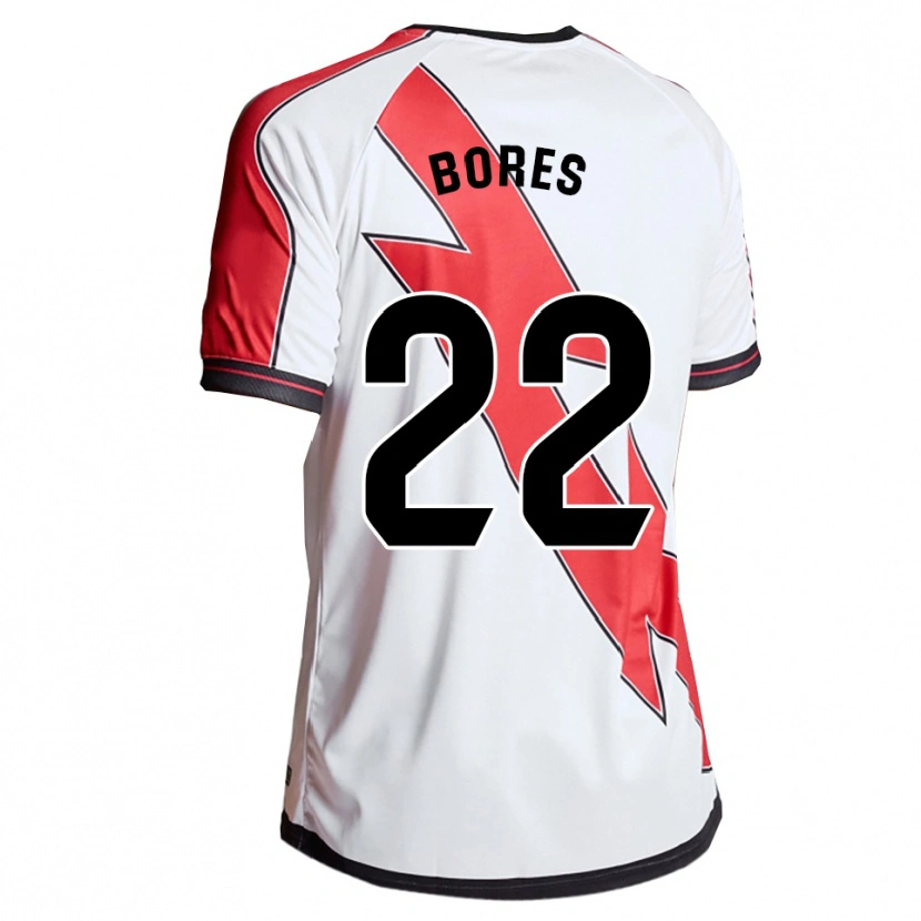 Danxen Uomo Maglia María Bores #22 Bianco Rosso Kit Gara Home 2025/26 Maglietta
