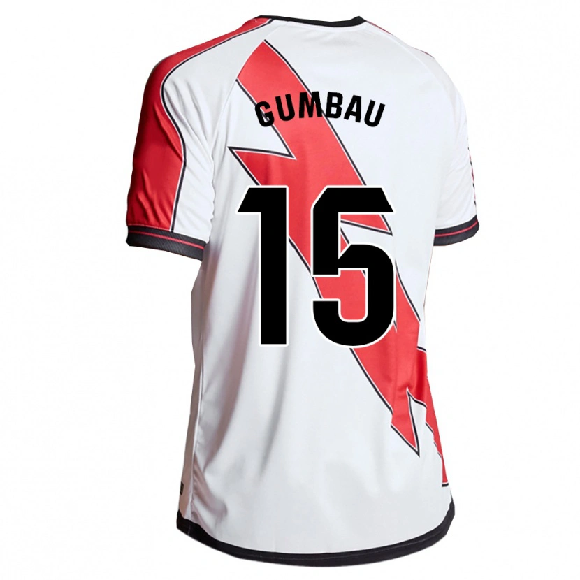 Danxen Uomo Maglia Gerard Gumbau #15 Bianco Rosso Kit Gara Home 2025/26 Maglietta