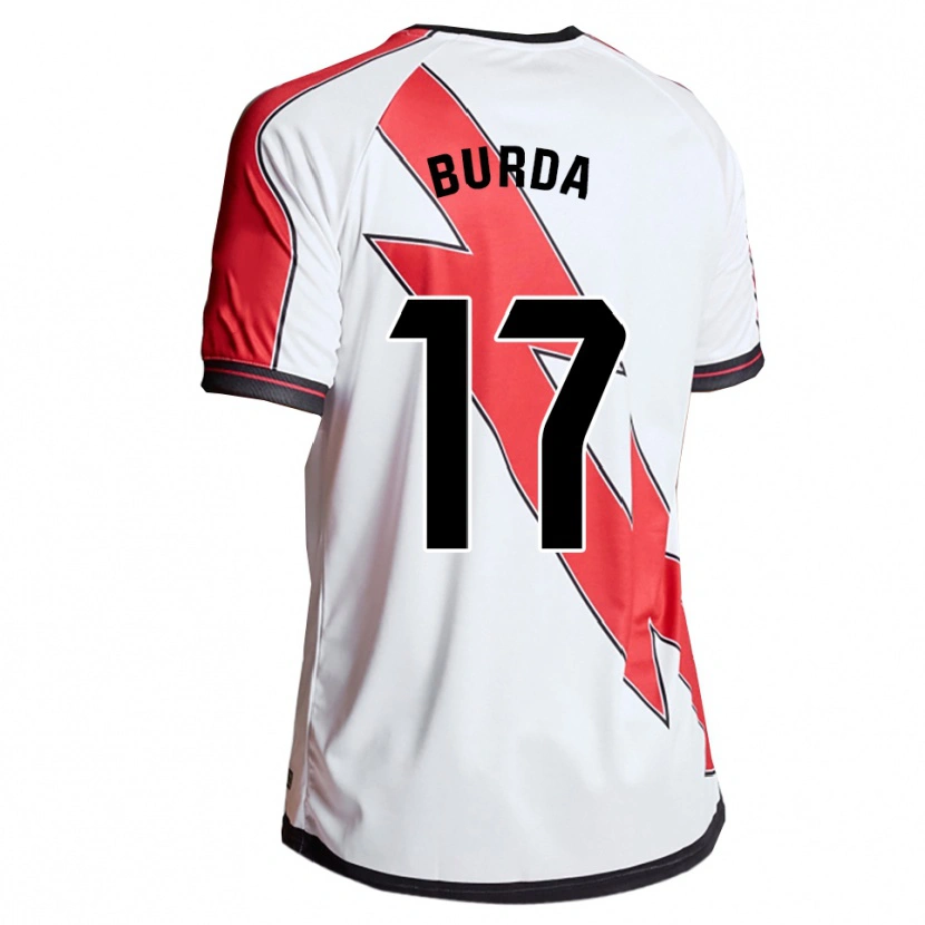 Danxen Uomo Maglia Carmen Burdalo Perez #17 Bianco Rosso Kit Gara Home 2025/26 Maglietta