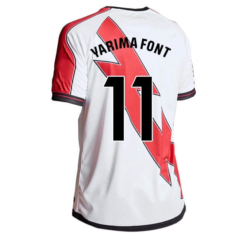 Danxen Uomo Maglia Yarima Font Barrasa #11 Bianco Rosso Kit Gara Home 2025/26 Maglietta