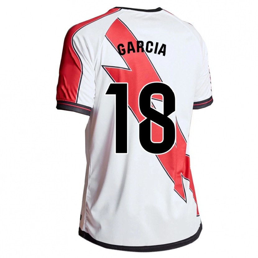 Danxen Uomo Maglia Álvaro García #18 Bianco Rosso Kit Gara Home 2025/26 Maglietta