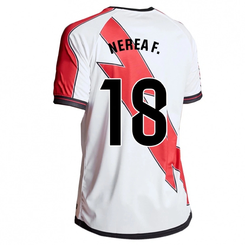 Danxen Uomo Maglia Nerea Fernández Santos #18 Bianco Rosso Kit Gara Home 2025/26 Maglietta