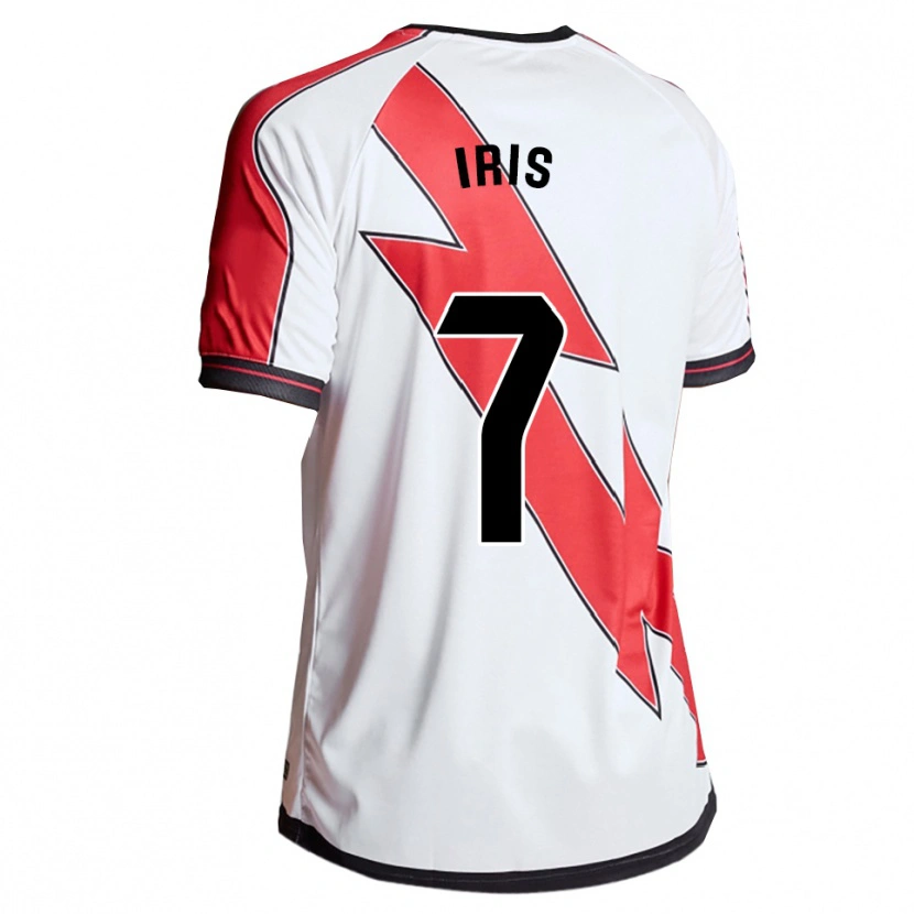 Danxen Uomo Maglia Iris Ponciano Del Río #7 Bianco Rosso Kit Gara Home 2025/26 Maglietta