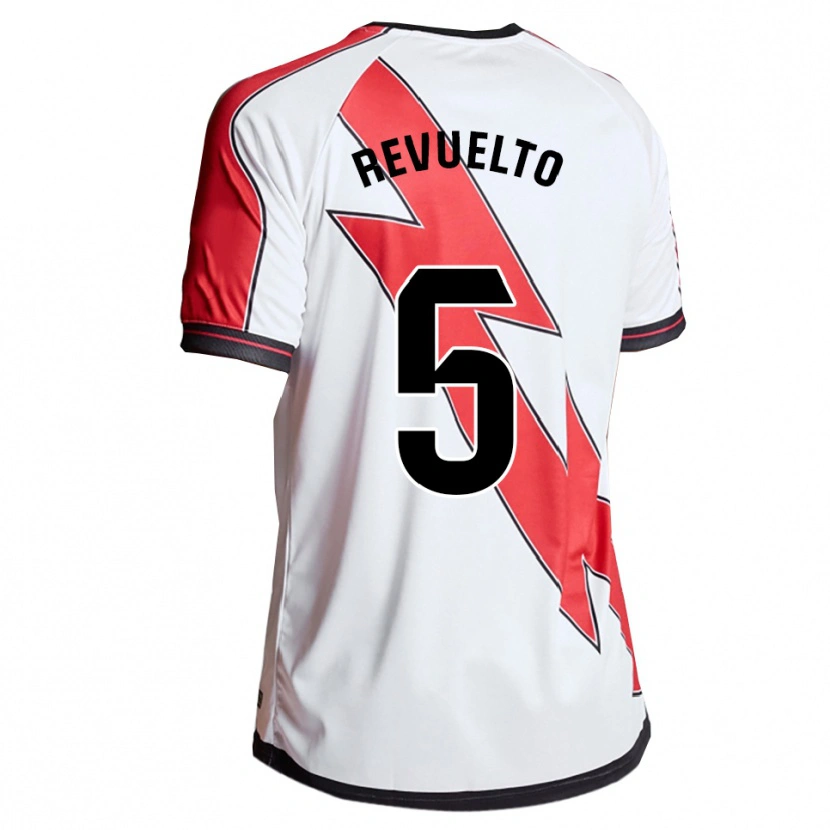 Danxen Uomo Maglia Víctor Revuelto #5 Bianco Rosso Kit Gara Home 2025/26 Maglietta