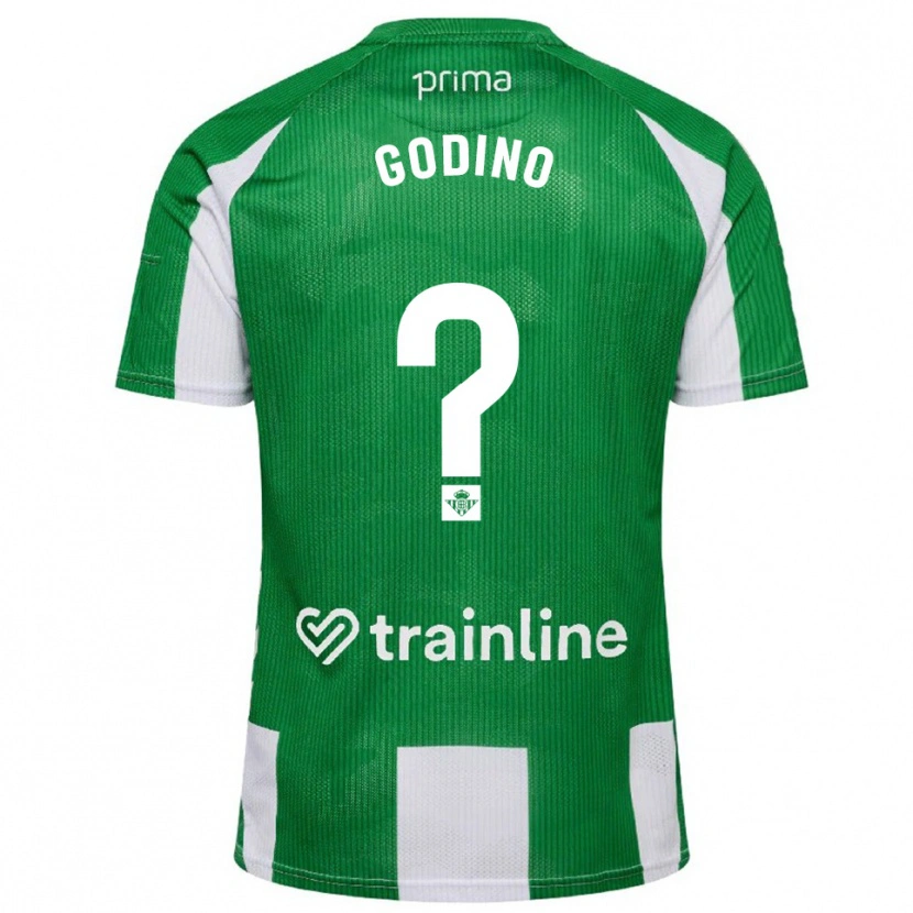 Danxen Uomo Maglia Eugenio Godino #0 Verde Bianco Kit Gara Home 2025/26 Maglietta